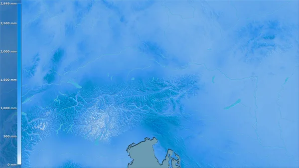 Precipitación Anual Dentro Del Área Austria Proyección Estereográfica Con Leyenda —  Fotos de Stock