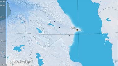 Efsanevi stereografik projeksiyonda Azerbaycan bölgesindeki en kurak ayın yağışı - ana kompozisyon