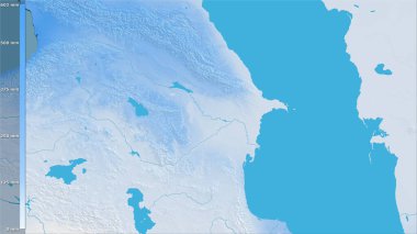 Azerbaycan bölgesinin en sıcak çeyreğinin efsanevi stereografik projeksiyonla yağışı - raster tabakalarının ham bileşimi