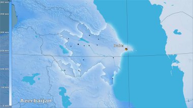 Efsanevi stereografik projeksiyondaki Azerbaycan bölgesindeki en nemli ayın yağışı - ana bileşim