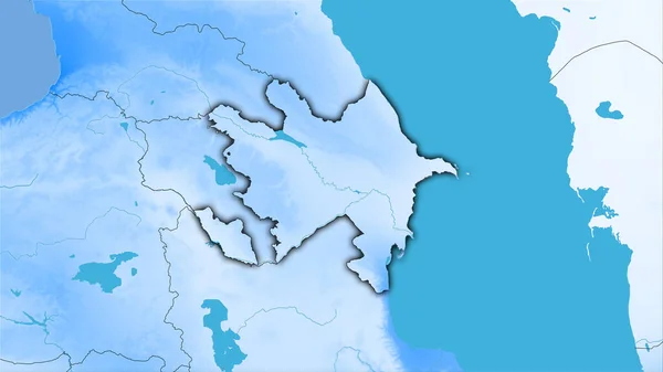 Área Azerbaiyán Mapa Anual Precipitación Proyección Estereográfica Composición Cruda Capas —  Fotos de Stock