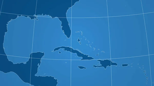 Bahamas Barrio Perspectiva Distante Sin Contorno Formas Solamente Máscara Tierra — Foto de Stock