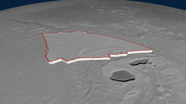 Balmoral Reef Placca Tettonica Estrusa Sul Globo Mappa Dell Elevazione — Foto Stock