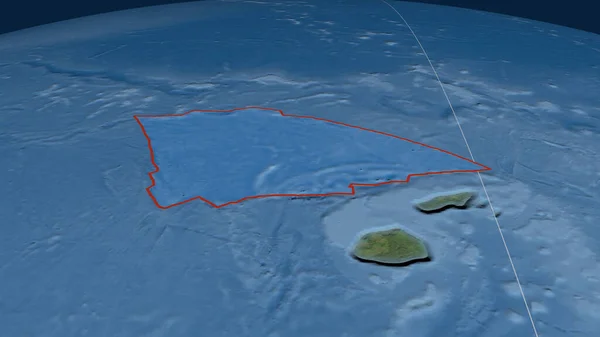Тектонічна Плита Балморального Рифу Викладена Земній Кулі Супутникові Знімки Візуалізація — стокове фото