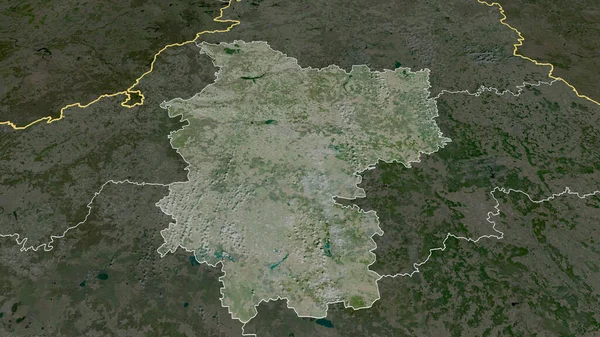Minsk Région Biélorussie Zoomé Mis Évidence Imagerie Satellite Rendu — Photo