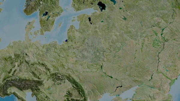 Vitryssland Zoomade Och Grannskap Satellitbilder Rendering — Stockfoto