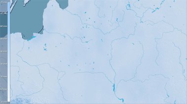 Efsanevi stereografik projeksiyonla Belarus bölgesindeki en kuru ayın yağışı - raster tabakalarının ham bileşimi