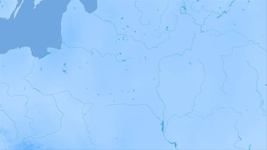 Stereografik projeksiyondaki yıllık yağış haritasında Belarus alanı - raster katmanlarının ham bileşimi