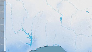 Benin bölgesindeki en kuru çeyrekliğin efsanevi stereografik projeksiyonla yağışı - raster tabakalarının ham bileşimi