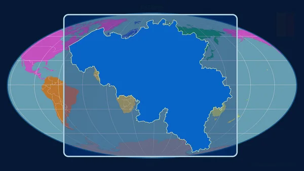 Zoomed Ενόψει Του Βελγίου Σκιαγραφεί Προοπτικές Γραμμές Σχέση Ένα Παγκόσμιο — Φωτογραφία Αρχείου