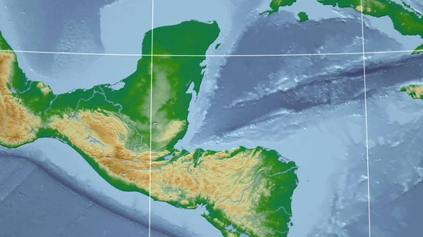 Belice Barrio Perspectiva Distante Sin Contorno Mapa Físico Color — Foto de Stock