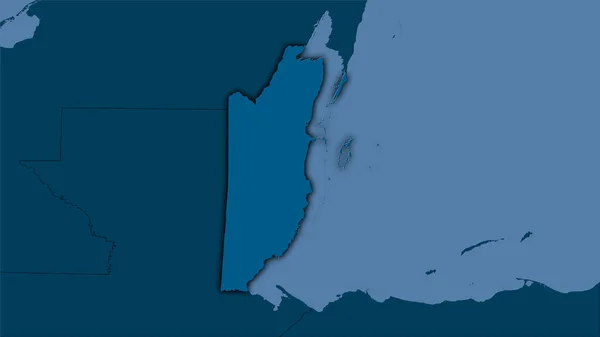 Área Belice Mapa Sólido Proyección Estereográfica Composición Cruda Capas Trama —  Fotos de Stock