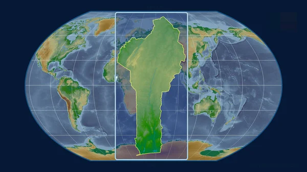 Ingezoomd Met Het Oog Benin Schets Met Perspectief Lijnen Tegen — Stockfoto