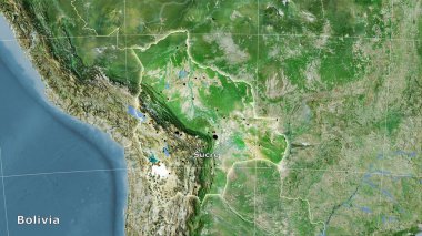 Stereografik projeksiyondaki D uydusundaki Bolivya alanı - ana bileşim