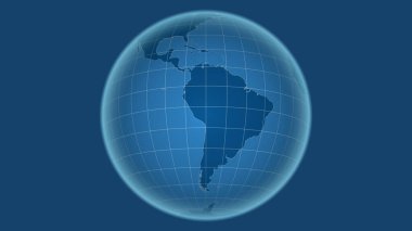 Brezilya. Mahalle - dış hatları olmayan uzak perspektif. Sadece şekiller - kara / okyanus maskesi