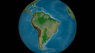 Brezilya yakınlaştı ve yakınlaştı. Ana fiziksel manzara özellikleri. 3B görüntüleme