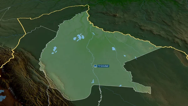Эль Бени Департамент Боливии Увеличен Выделен Капиталом Основные Физические Особенности — стоковое фото