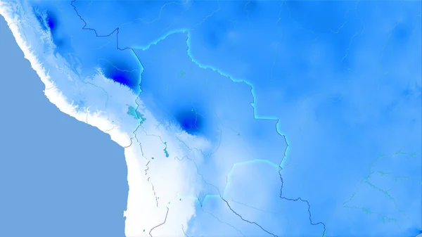 Bolivia Area Annual Precipitation Map Stereographic Projection Raw Composition Raster — Stock Photo, Image