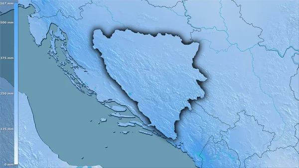 Precipitación Del Cuarto Más Frío Dentro Del Área Bosnia Herzegovina — Foto de Stock