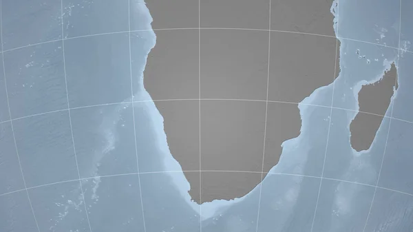 보츠와 이웃간의 거리가 뚜렷하지 떨어져 Grayscale Elevation Map — 스톡 사진