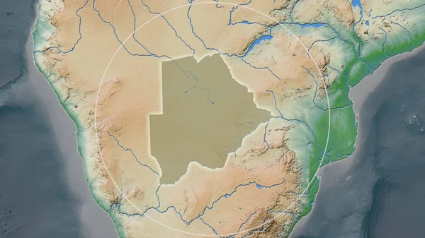 Ampliata Area Del Botswana Circondata Cerchio Sullo Sfondo Del Suo — Foto Stock