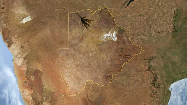 博茨瓦纳概述 高分辨率卫星图像 — 图库照片