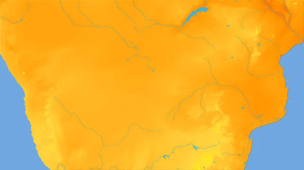 Stereografik Projeksiyondaki Yıllık Sıcaklık Haritasında Botswana Alanı Raster Katmanlarının Ham — Stok fotoğraf