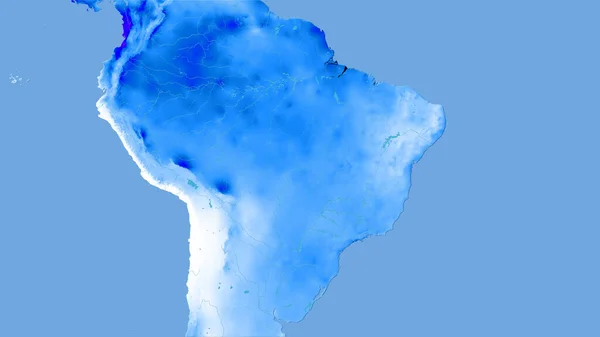 Área Brasil Mapa Anual Precipitação Projeção Estereográfica Composição Bruta Camadas — Fotografia de Stock