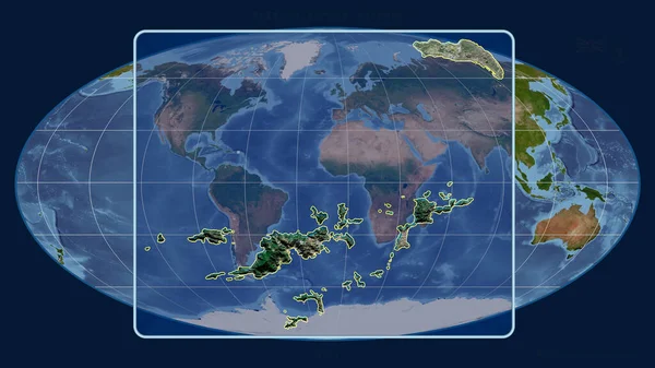 Zoomed Widok Brytyjskich Wysp Dziewiczych Zarys Linii Perspektywy Wobec Globalnej — Zdjęcie stockowe