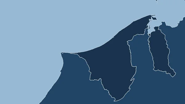 Brunei Primer Plano Perspectiva Del País Sin Esbozo Formas Solamente —  Fotos de Stock