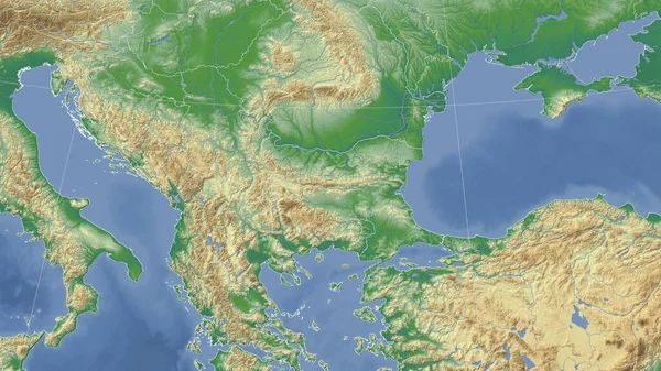 불가리아와 이웃들 입니다 원초적 아무런 윤곽도 — 스톡 사진