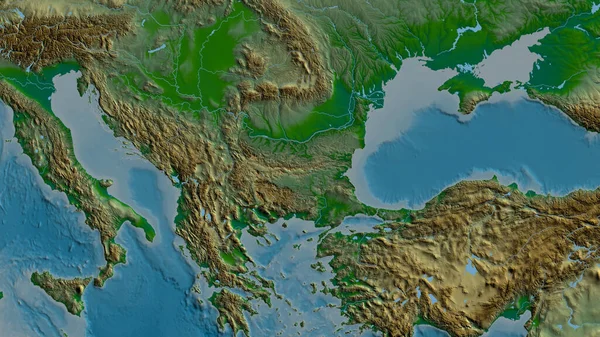 Bulgarien Vergrößerte Und Vergrößerte Sich Die Wichtigsten Physikalischen Landschaftsmerkmale Rendering — Stockfoto