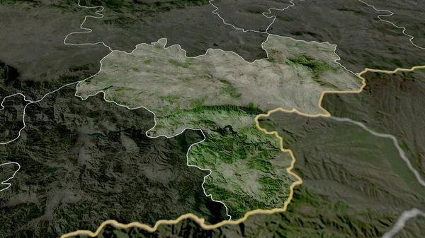 Haskovo Prowincja Bułgarii Powiększyła Się Podkreśliła Zdjęcia Satelitarne Renderowanie — Zdjęcie stockowe