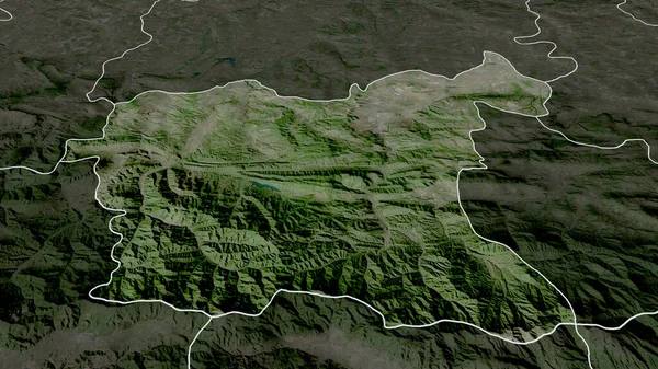 Lovech Province Bulgaria Zoomed Highlighted Satellite Imagery Rendering — Stock Photo, Image