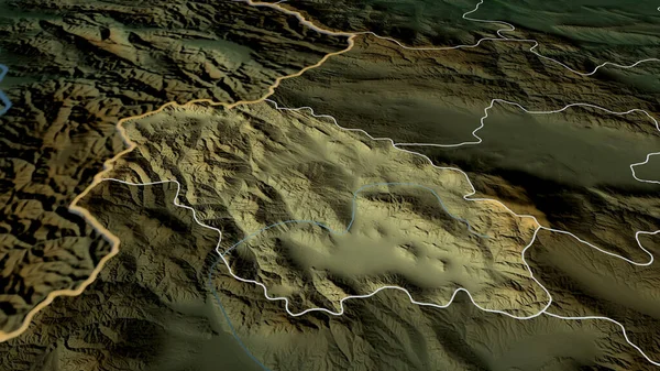 Pernik Provincia Bulgaria Zoomed Destacó Características Principales Del Paisaje Físico — Foto de Stock