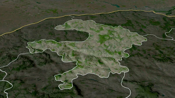 Razgrad Province Bulgarie Zoomé Mis Évidence Imagerie Satellite Rendu — Photo