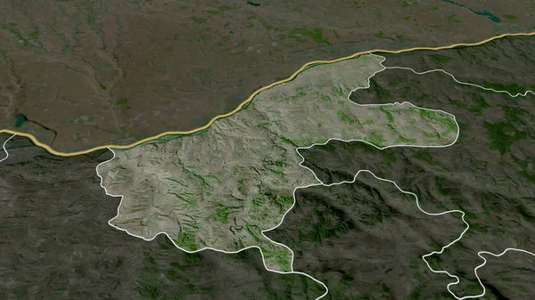 Русе Провінція Болгарії Збільшилася Виділилася Супутникові Знімки Візуалізація — стокове фото