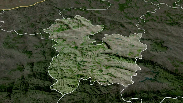 Targovishte Province Bulgarie Zoomé Mis Évidence Imagerie Satellite Rendu — Photo