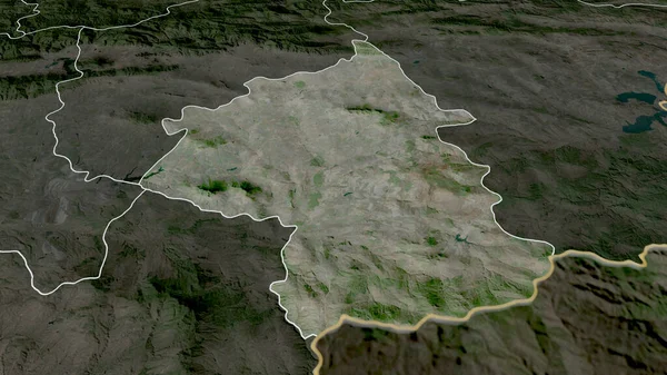 Yambol Provincia Bulgaria Zoomed Destacó Imágenes Satélite Renderizado — Foto de Stock