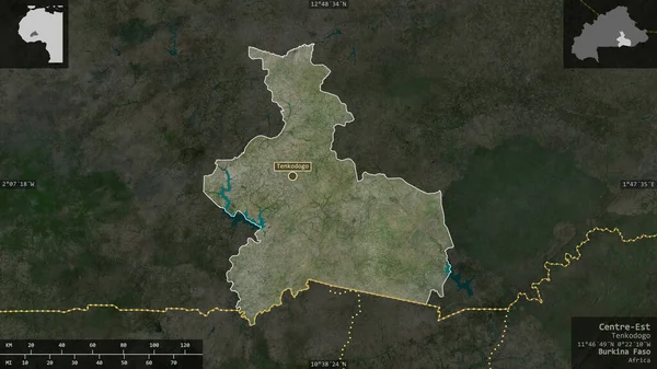 Centre Est Oblast Burkina Faso Satelitní Snímky Tvar Prezentovaný Venkově — Stock fotografie