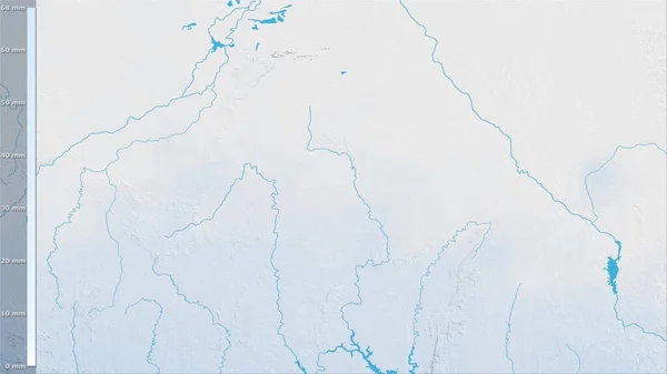 Niederschlag Des Trockensten Viertels Raum Burkina Faso Der Stereographischen Projektion — Stockfoto