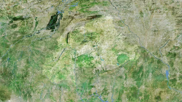 Obszar Burkina Faso Mapie Satelitarnej Projekcji Stereograficznej Surowa Kompozycja Warstw — Zdjęcie stockowe