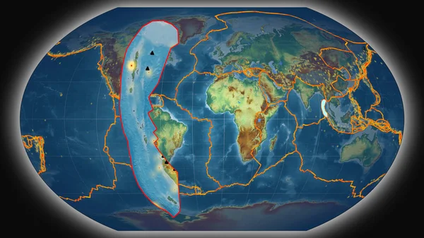 Бирманская Тектоническая Плита Экструдирована Представлена Глобальной Топографической Рельефной Карте Каврайской — стоковое фото