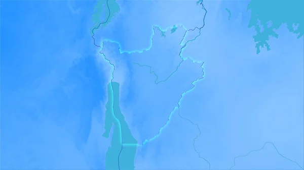레이저 이빛을 생성되는 모습으로 레이저 층으로 이루어진 강수량 지도에 나오는 — 스톡 사진