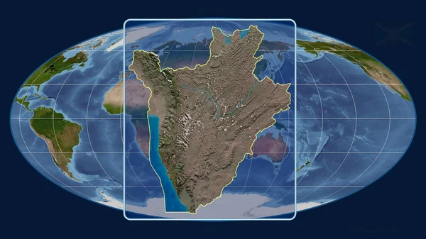 Inzoomd Met Het Oog Burundese Contouren Met Perspectief Tegen Een — Stockfoto