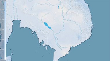 Efsanevi stereografik projeksiyonla Kamboçya bölgesindeki en kurak ayın yağışı - raster tabakalarının ham bileşimi
