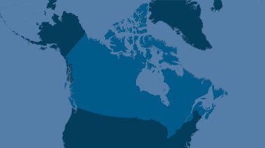 Stereografik projeksiyondaki Kanada bölgesi - raster katmanlarının ham bileşimi