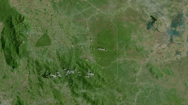 Krong Pailin Município Camboja Imagens Satélite Forma Delineada Contra Sua — Fotografia de Stock