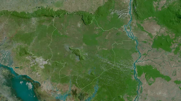 Preah Vihear Province Cambodge Imagerie Satellite Forme Tracée Contre Zone — Photo