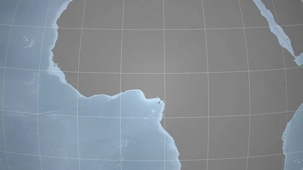 Camarões Bairro Perspectiva Distante Sem Contorno Mapa Elevação Escala Cinza — Fotografia de Stock